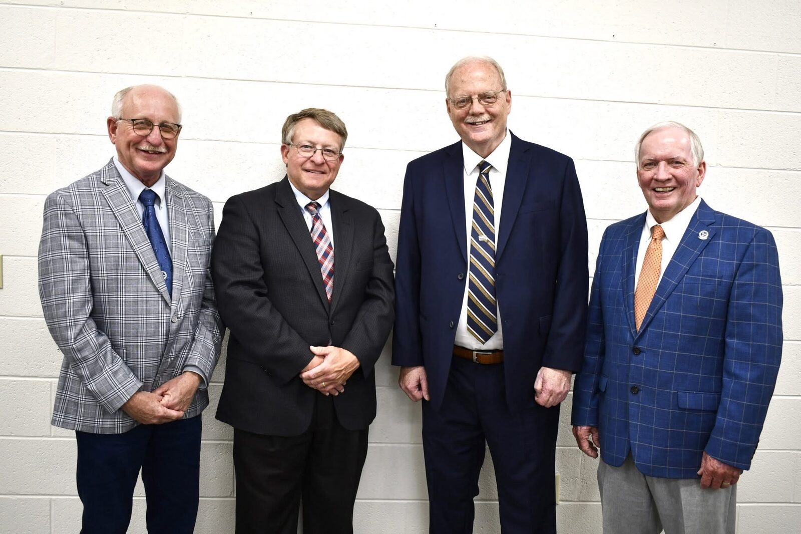 Kim Bienash with former McNairy County Mayors Larry Smith, Jai Templeton, and Mike Smith